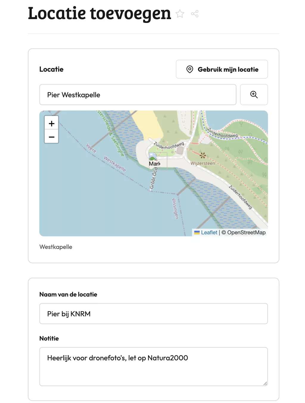 Zo ziet Locatielogboek eruit